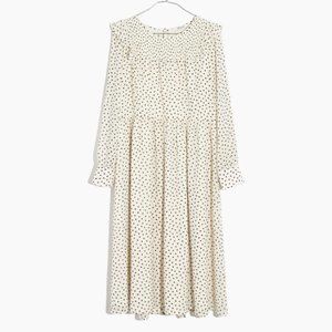 Madewell Ruffle-Shoulder Midi Dress - Small